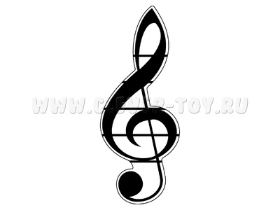 Магнитная карточка Скрипичный ключ Соль