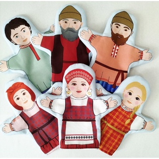 Набор рукавичек "Семья коми" 6 штук